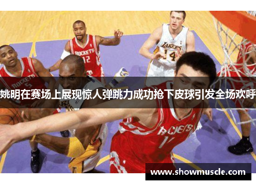 姚明在赛场上展现惊人弹跳力成功抢下皮球引发全场欢呼